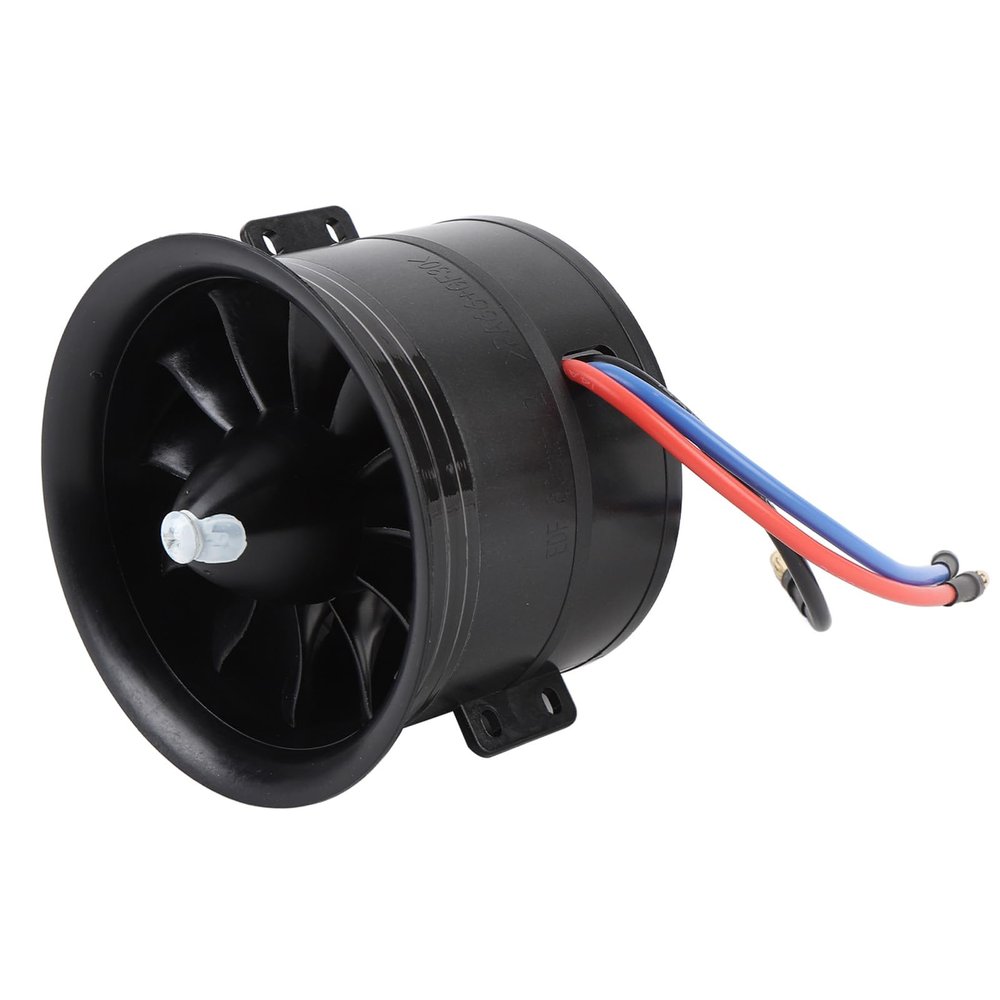Luocute EDF 80mm 12 Blades Electric Ducted Fan, 3000W 6S 2000KV 3.43kg Thrust Composite Lightweight Power System, with Superior Heat Dissipation, for RC Jet Airplane