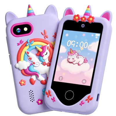 Kids Smartphone Girl Gifts, Kids Phone Toy with Touchscreen, Dual Cameras, Learning, Music Player, Birthday Gifts for Girls Age 3, 4, 5, 6, 7, 8,Purple