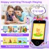 Kids Smartphone Girl Gifts, Kids Phone Toy with Touchscreen, Dual Cameras, Learning, Music Player, Birthday Gifts for Girls Age 3, 4, 5, 6, 7, 8,Purple view 3
