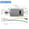 10 Teeth RS550 DC Motor 12V /24V High Speed Electric 8.6/9.6/10mm Tooth Kids Ride On Car SUV Parts for Remote Control(Medium Teeth,18000RPM,24V) view 4