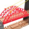 TOYANDONA Wooden Train Track Accessories - Suspension Railway Bridge Wooden Train Bridge Model Wood Track Expansion for Railway Accessories view 4