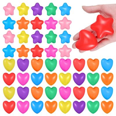 ARTIBETTER 100pcs Star-Shaped Ocean Balls Heart-Shaped Pool Balls Creative Swimming Toys Educational Play for Kids Party