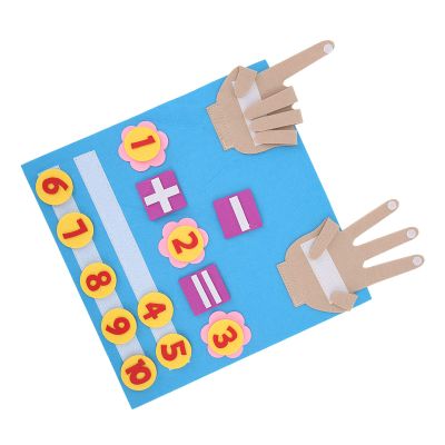 Acouto Montessori Busy Board Toddler Busy Board Autism Training Addition and Substraction Bright Colors Felt Book Kids Education Training Educational Activity Book Toys & Games &