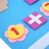 Acouto Montessori Busy Board Toddler Busy Board Autism Training Addition and Substraction Bright Colors Felt Book Kids Education Training Educational Activity Book Toys & Games & view 3
