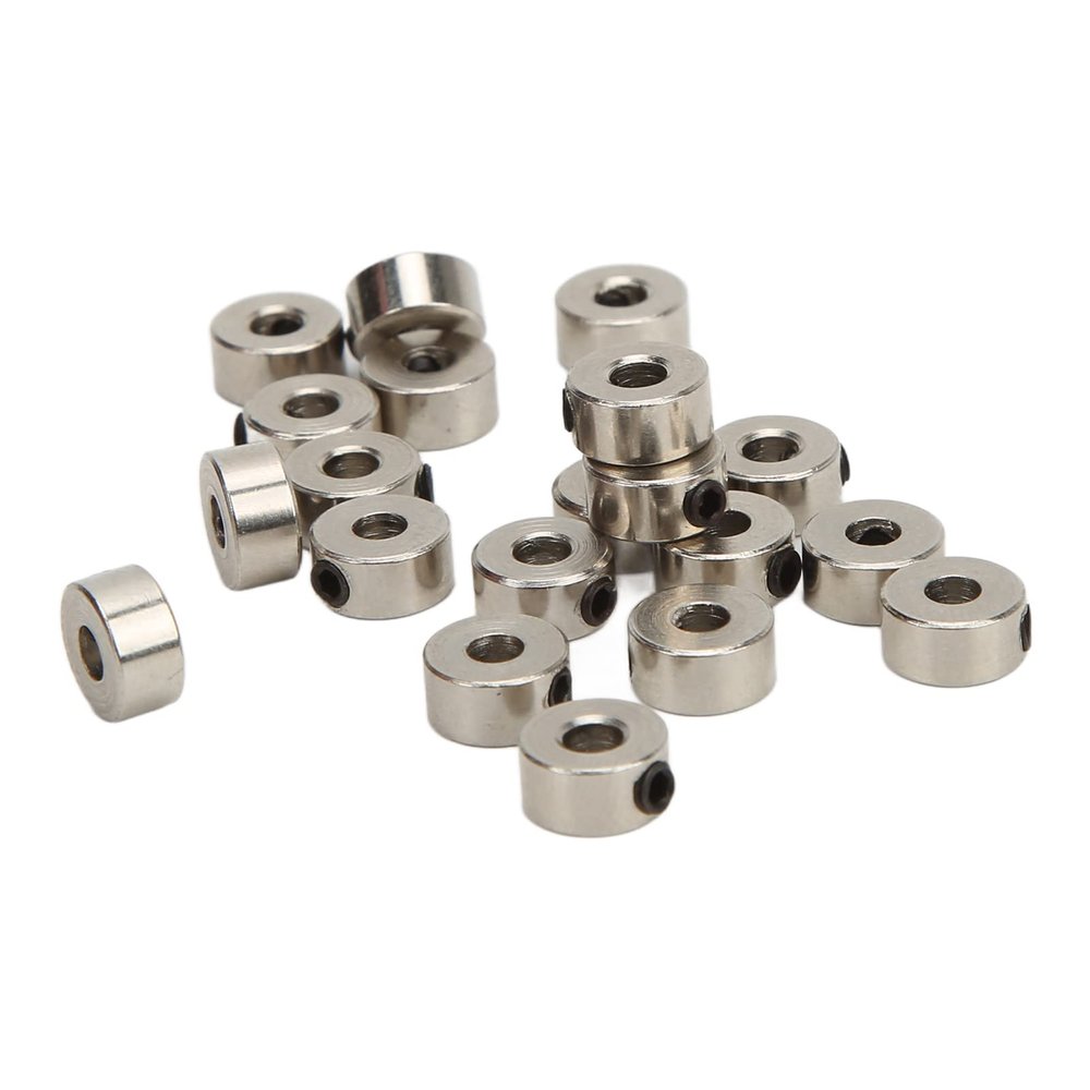 Acouto RC Airplane Landing Gear Stopper Set Wheel Collar 20Pcs RC Plane Landing Gear Stopper Set Wheel Collar .1mm Stainless Craftsmanship Model Aircraft Aircraft Model Accessories