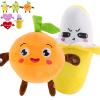 Legvixi Creative Induction Fruit Banana Rhythm Piano Singing Plush Toy | Human Motor Sensing Banana Metronome Plush Toy | Fruit & Heart for Children and Valentine's Day Gift (2Pcs-1) view 1