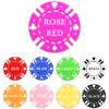 100 Custom Poker Chips - Plastic Poker Chips with Double-Sided UV Full Color Printing, Personalized with Logo Photo Text, Drink Tokens for Bar, Party, Company Promotions & Gifts, 9 Colors (Rose Red) view 4