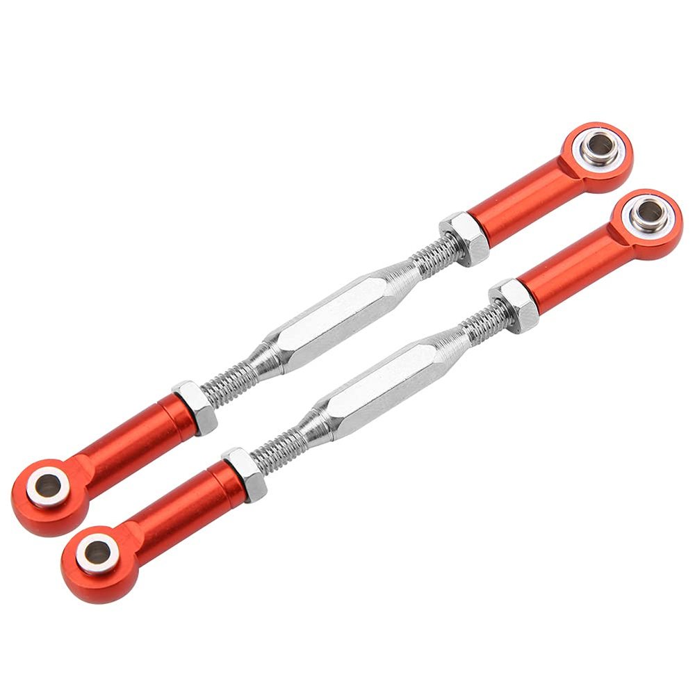 Acouto RC Linkage Rod Aluminium Alloy Linkage Rods 1/ Scale RC Truck Turnbuckles 1/ 4X4/2WD (SLA013R red)