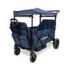 WONDERFOLD X2R Rev Stroller Wagon (2 Seater) - Collapsible Stroller Wagon with 5-Point Seatbelt Harnesses, Reclining Seats & Footwells, Navy view 1