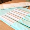 Humble Oak Co. Mahjong Rack Storage Bag, Nylon Protective Case with 4 Internal Pockets and Straps, Fits Large Racks with Pushers, Available in Mint, Pink, Cream (Mint) view 3