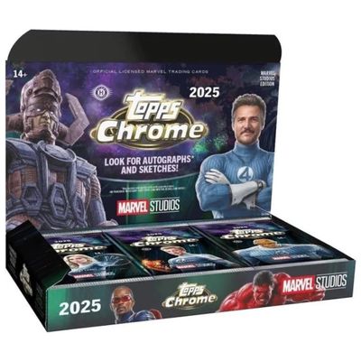 2025 Topps Marvel Studios Chrome - Factory Sealed - Hobby Box - Look for Autographs and Sketches