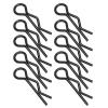 Acouto RC Car Clips 10Pcs 7MM RC Car RShape Metal Body Clips Pins 1/5 1/6 /8 / Body Vehicle Bodies & Scale Accessories (Black) view 2