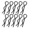 Acouto RC Car Clips 10Pcs 7MM RC Car RShape Metal Body Clips Pins 1/5 1/6 /8 / Body Vehicle Bodies & Scale Accessories (Black) view 4