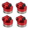 Fesjoy 4Pcs RC Magnetic Body Post, Body Shell Post Mount for 1/8 1/10 Remote Control Vehicle with Aluminum Alloy Material, for SCX10 (Red) view 1