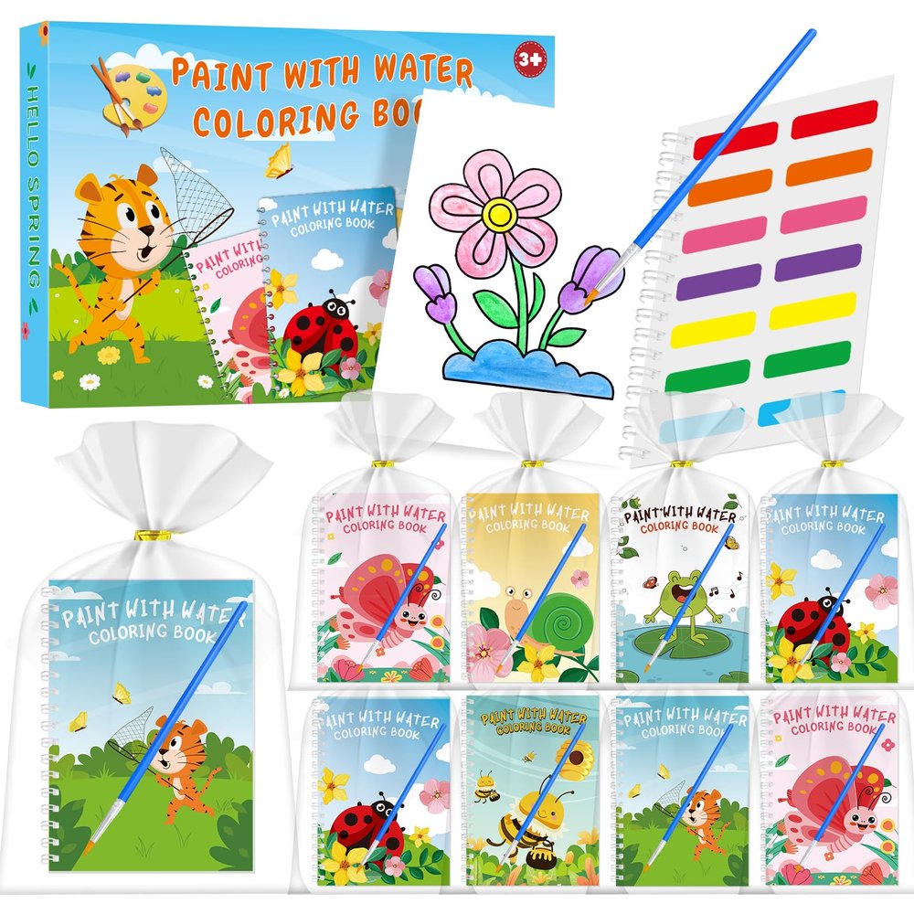 24 Water Coloring Books Party Favors, Mini Coloring Books Bulk for Boys Girls Classroom School Gifts Activity Crafts, Goodie Bags Stuffers Crafts Toys