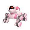 ATNMGYT DIY Coding Pup Interactive Robot Dog Toy, Remote Control Smart Pet with Touch Sensing, Lighting, Music, Stories, Stunt Actions, Educational STEM Toy for Kids, 18cm x 19cm (Pink) view 1