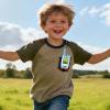 fosa 2Pcs Toddler Video Phone, Kids Phone 2 Way Toy Rechargeable, Video Intercom with Lanyard for Children (Blue) view 4