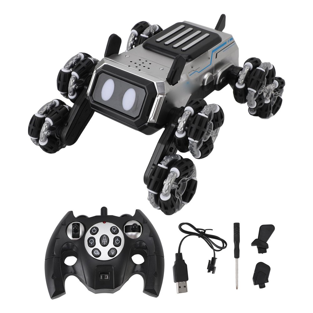 8 Wheel RC Stunt Car, 2.4Ghz Remote Control Climbing Toy with Robot Dog Design and Flexible Drift, for Boys Girls Birthday Gift