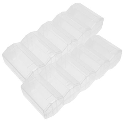ERINGOGO 2pcs Transparent Poker Chip Container with Lid Wear-resistant Plastic Storage Box Design for Organizing and Classifying Poker Chips and Cards