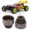 2Pcs Steel Clutch Bell Double Gears, RC Clutch Bell Gear, High Performance Power Transmission System for HSP 94122 94166 1/10 RC Car, Durable Steel Upgrade Parts with 16T/21T Teeth view 3