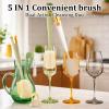 2 PCS 5 in 1 Bottle Cleaning Brush, Multifunctional Cleaning Brush, Deep Clean Narrow Bottle Necks and Straws, Efficient Bottle Scrubber Brush for Home and Travel Use (Green and Yellow) view 4