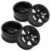 4pcs 52mm 1/10 RC On-Road Drift Racing Car Plastic Wheel Rim Wheel Hubs for Tamiya for Kyosho confident(Black) view 3