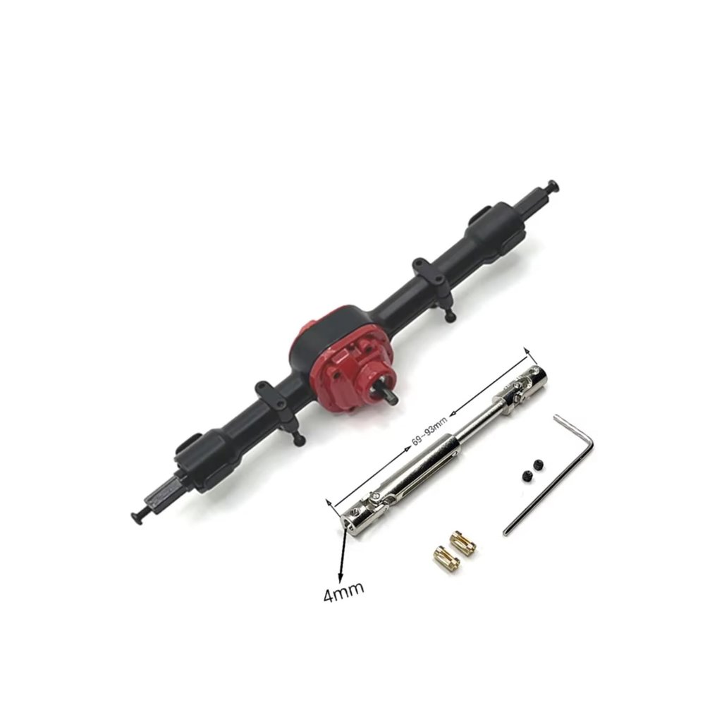RC Axle Spare Parts For MN 78 82 Metal Rear Bridge Axle Assembly Upgrade Drive Shaft CVD Driveshaft With 3Mm To 4Mm Sleeve RC Car Accessory(Black)