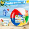 24 Set End of the Year Gifts 8inch Beach Ball with Inspirational Card Inflatable Beach Ball Summer Graduation Student Gifts Bulk from Teacher School Classroom Prizes Goodie Bag Pool Party Supplies view 2