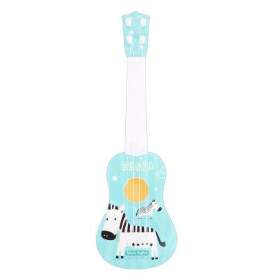 Asixxsix Kids Ukulele Toy, 13.98x4.13Inch Playable Educational Musical Instrument, Early Learning Music Toy Ukulele Guitar, for Children Over 3 Years Old (Blue)