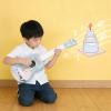 Asixxsix Kids Ukulele Toy, 13.98x4.13Inch Playable Educational Musical Instrument, Early Learning Music Toy Ukulele Guitar, for Children Over 3 Years Old (Blue) view 3