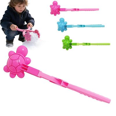 3 Pack Snowball Maker Snow Ball Toys Games with Handle, Fun Turtle Clip Beach and Winter Toy, Easy Snowball Shaper Mold, Outdoor Indoor Winter Snowball Fight Maker Tool Clip