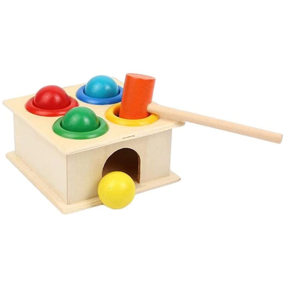 Bemonew Children Wooden Hammer Toy Pounding Bench Presents Game