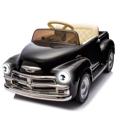 12V Kids Electric Ride-on Car, Licensed Chevrolet 3100 Truck Toy, 2.4g Remote Control, 3 Speeds, Spring Suspension, LED Lights & Music, Retro Style Gift for Ages 3-8