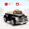 12V Kids Electric Ride-on Car, Licensed Chevrolet 3100 Truck Toy, 2.4g Remote Control, 3 Speeds, Spring Suspension, LED Lights & Music, Retro Style Gift for Ages 3-8 view 3