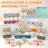 Montessori ABC Learning Toys for Kids, Wooden Matching Games for Toddlers 3-5 - Letter & Flower Matching Alphabet Puzzles with Storage Bag, Fine Motor Skills Toys Gift for Girls Boys 3+ Years Old view 3