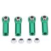4 Pcs RC Link Rod End M4 Thread CW 7mm Ball Joint Head, High Strength Alloy RC Ball Joint Head for 1/10 Model Car, Durable RC Linkage Rod End with Anti Corrosive Coating, Perfect f (Green) view 1