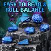FONVGOGO Metal DND Dice Set - 7 Pcs Unique Cool Polyhedral D and D Dice with Cardboard Box for Dungeon and Dragons, RPG, Tabletop, Role Playing Games (Blue Blue) view 4