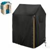 Onlyme Outdoor Playhouse Cover for Kids, Heavy Duty Oxford Fabric Sun Protection Cover for Outside Playhouse, Easy On with Side Zipper, 41 x 31 x 13 Inches (Black) view 1