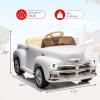 12V Kids Electric Ride-on Car, Licensed Chevrolet 3100 Truck Toy, 2.4g Remote Control, 3 Speeds, Spring Suspension, LED Lights & Music, Retro Style Gift for Ages 3-8 view 4