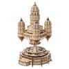 3D Wooden Puzzle Castle Model Kit, DIY Handcraft Assembly Castle Model with LED Lights, Educational Desk Ornament Stress Relief Home Decor Gift for Adults (521PCS) view 1