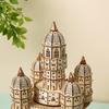 3D Wooden Puzzle Castle Model Kit, DIY Handcraft Assembly Castle Model with LED Lights, Educational Desk Ornament Stress Relief Home Decor Gift for Adults (521PCS) view 4