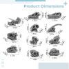 11 Dinosaur Figurines, Mini PVC Animal Skeletons, Realistic Halloween Decor for Kids view 4