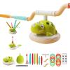 3 in 1 Dinosaur Rocket Launchers for Kids, 3 in One Spinning Musical Jumping Dinosaur Jump Toy, Toss Ring and Stomping Launchs Rocket, Spinning Toy to Jump Over view 1
