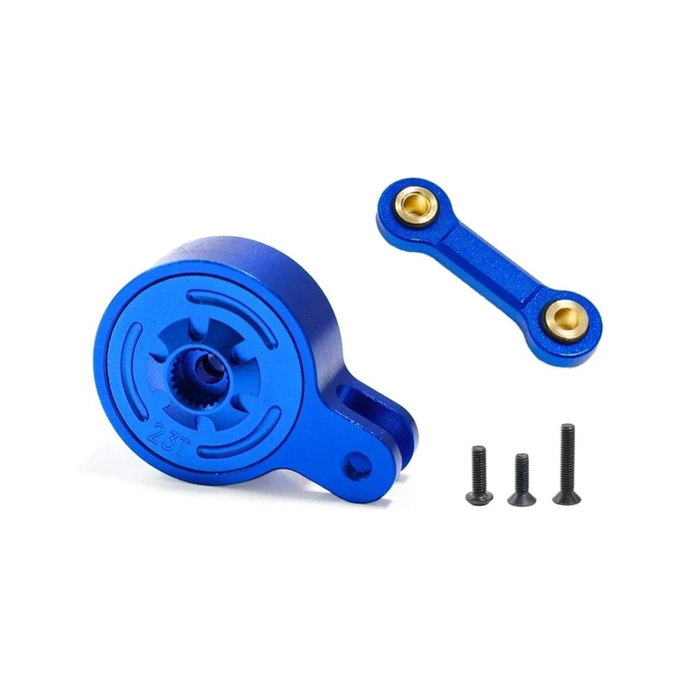 RC Repairs Spare Parts For Mojave For Typhon For Vendetta 1/8 Metal 23T 25T Servo Saver With Fixed Link Remote Control Car Accessories(Blue,23T)