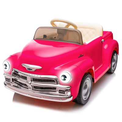 12V Kids Electric Ride-on Car, Licensed Chevrolet 3100 Truck Toy, 2.4g Remote Control, 3 Speeds, Spring Suspension, LED Lights & Music, Retro Style Gift for Ages 3-8