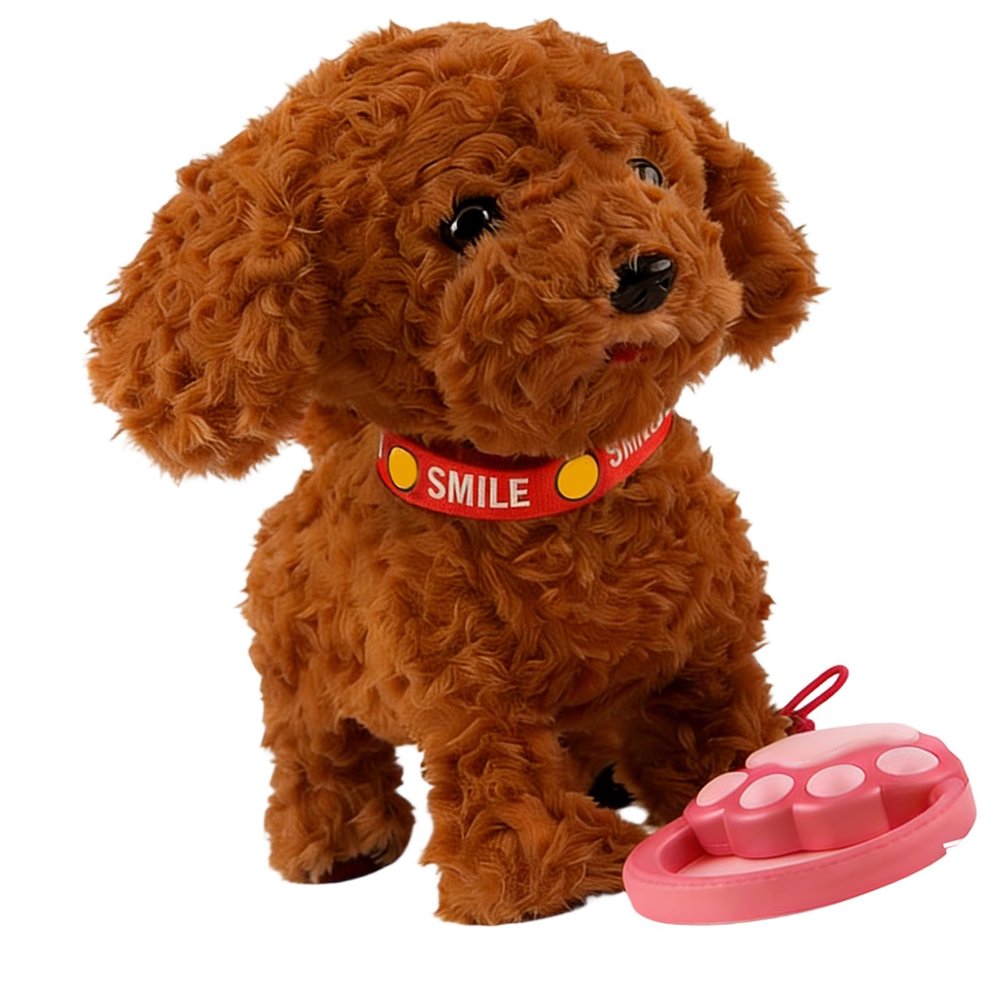 Luyismer Safe and Soft Childrens Electric Toy Dog That Walks Barks and Mimics Speech Plush Licking Motion Electric Toy Dog