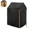 Onlyme Outdoor Playhouse Cover for Kids, Heavy Duty Oxford Fabric Sun Protection Cover for Outside Playhouse, Easy On with Side Zipper, 42.13 x 42.13 x 55.12 Inches (Black) view 1