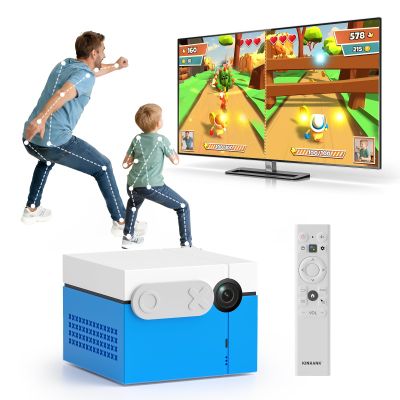 Family Active Play System,Controller-Free AI Motion Game Console with 39 Games, CPC-Certified, Monthly Free Updates, No Subscription, Ideal for Game Nights, Parties & Indoor Exercise