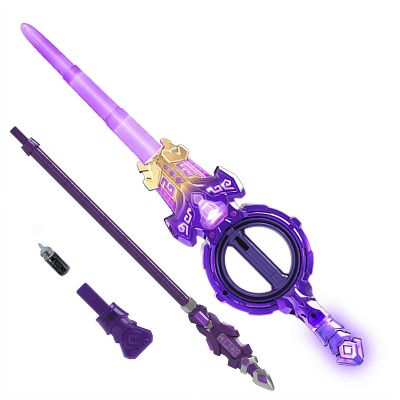 Fire Spin Sword Double-Edged Lightsaber with Retractable Blades, 7-Color LED, Sound Effects & 360 Rotation, USB-C Rechargeable Toy for Role Play and Collection