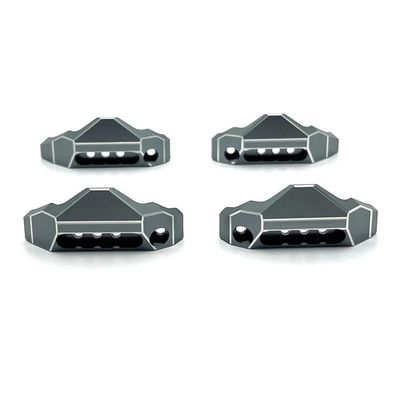 2 pcs Front and Rear Suspension Protection for M-JX 1/10 10208 Accessories Metal Upgrade Parts Kit Rc Model Crawler Car Truck(Dark Grey)